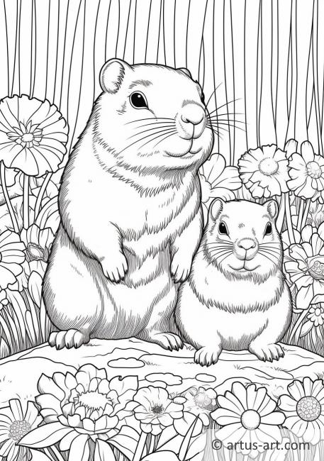 Groundhogs Coloring Page